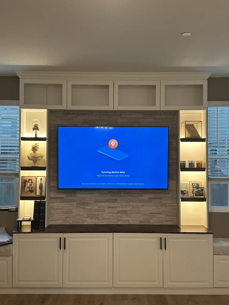 Built-in media wall